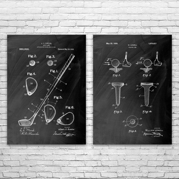 Golf Wall Art Set of 2