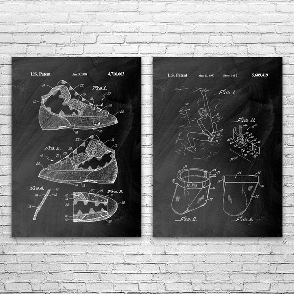 Climbing Patent Wall Art Set of 2