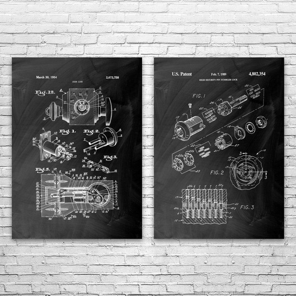 Lock Wall Art Set of 2