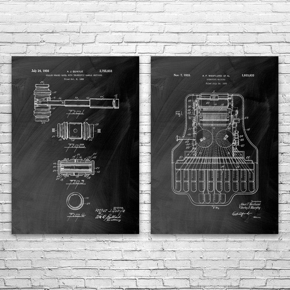 Courthouse Patent Wall Art Set of 2