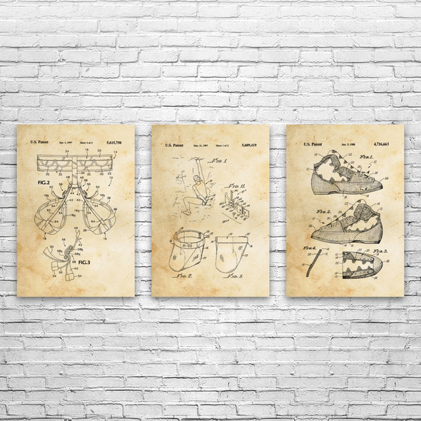 Climbing Patent Wall Art Set of 3