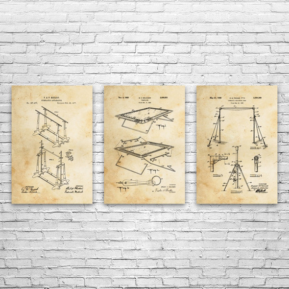 Gymnastics Patent Wall Art Set of 3
