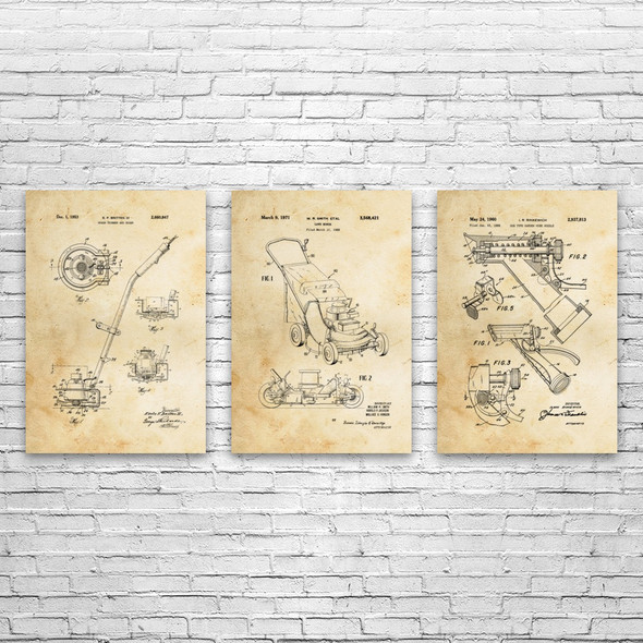 Landscaping Patent Wall Art Set of 3