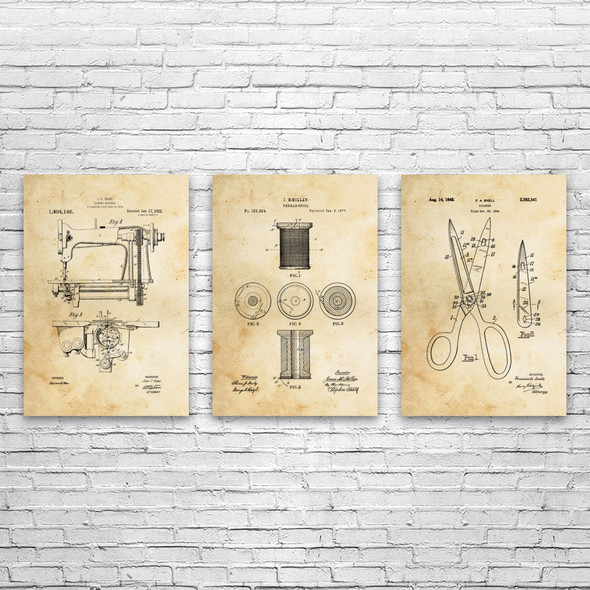 Sewing Wall Art Set of 3