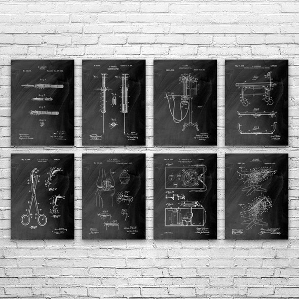 Surgery Patent Wall Art Set of 8