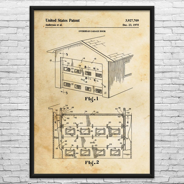 Garage Door Patent Wall Art