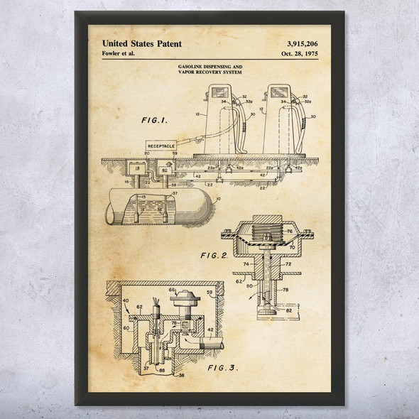 Gas Pump Patent Wall Art