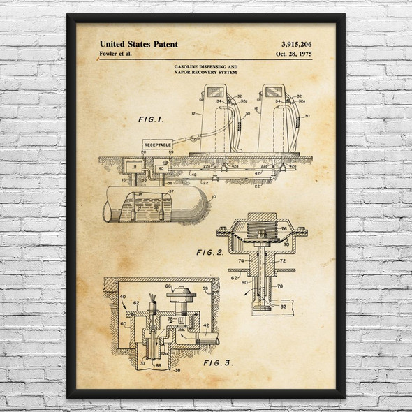 Gas Pump Patent Wall Art