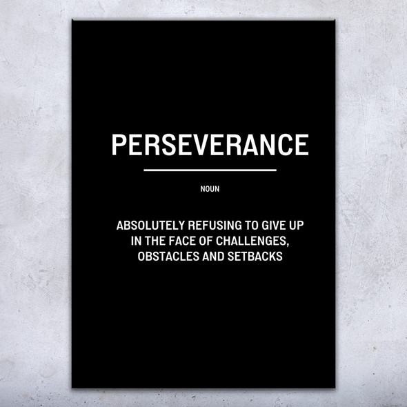 Perseverance Definition Wall Art Bold