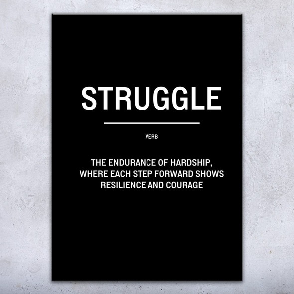 Struggle Definition Wall Art Bold