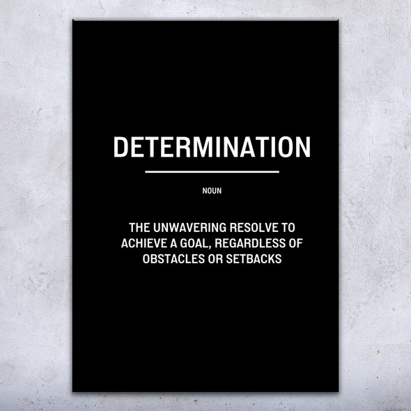 Determination Definition Wall Art Bold
