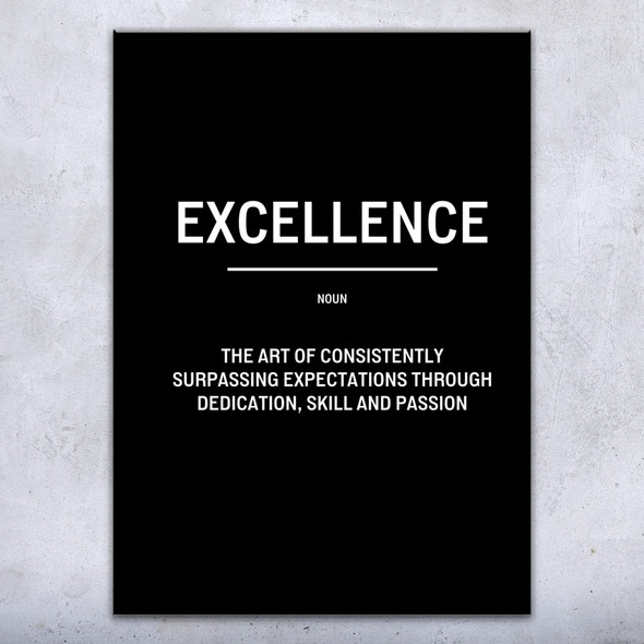 Excellence Definition Wall Art Bold