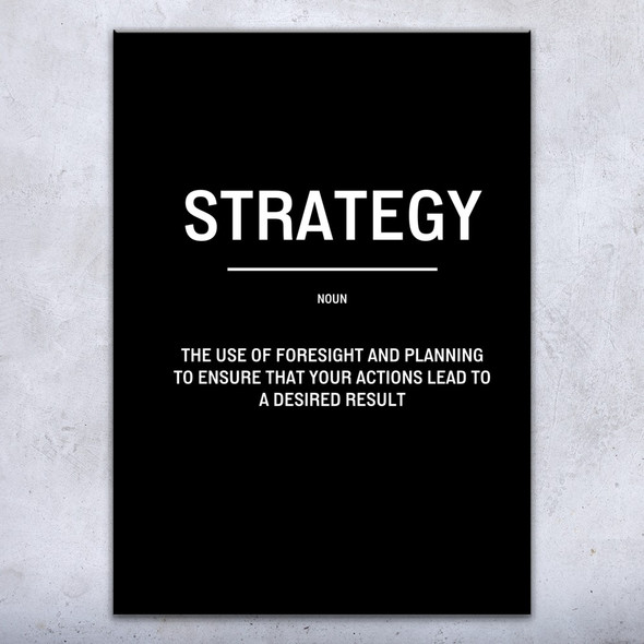 Strategy Definition Wall Art Bold