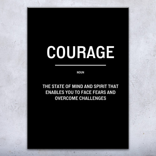 Courage Definition Wall Art Bold