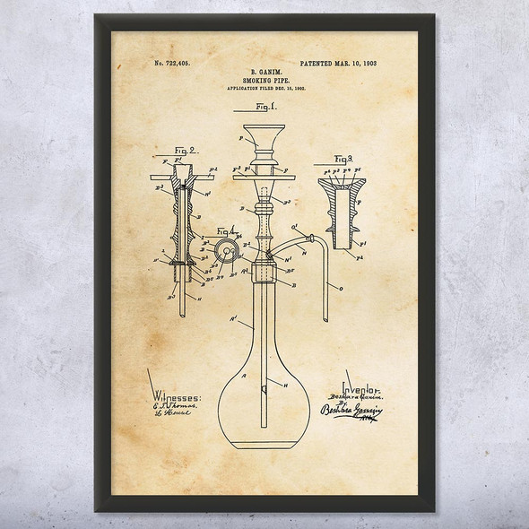 Hookah Patent Wall Art