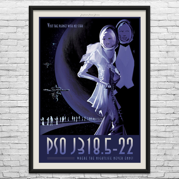 PSO J318.5-22 Space Tourism Wall Art