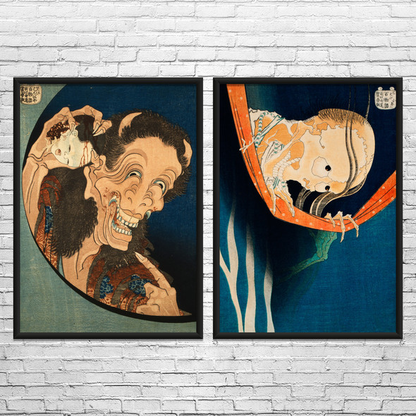 Ghost Tales Ukiyo-e Wall Art Set of 2 Ghost Tales Ukiyo-e Wall Art Set of 2