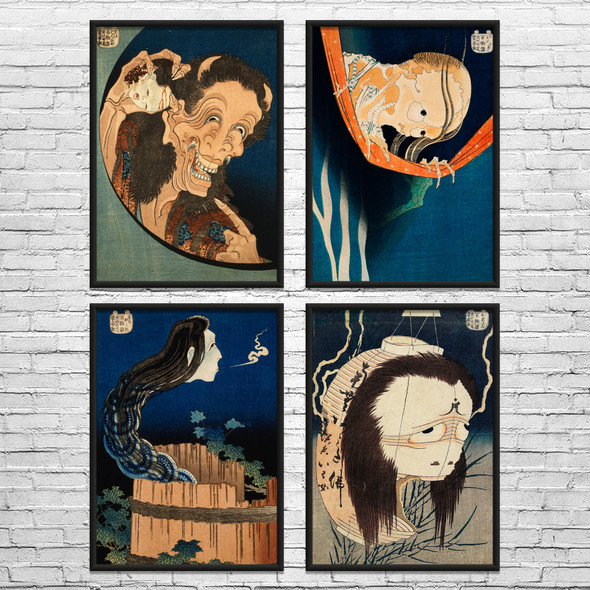 Ghost Tales Ukiyo-e Wall Art Set of 4