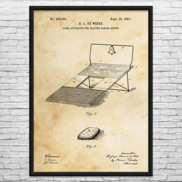 Original Cornhole Patent Wall Art