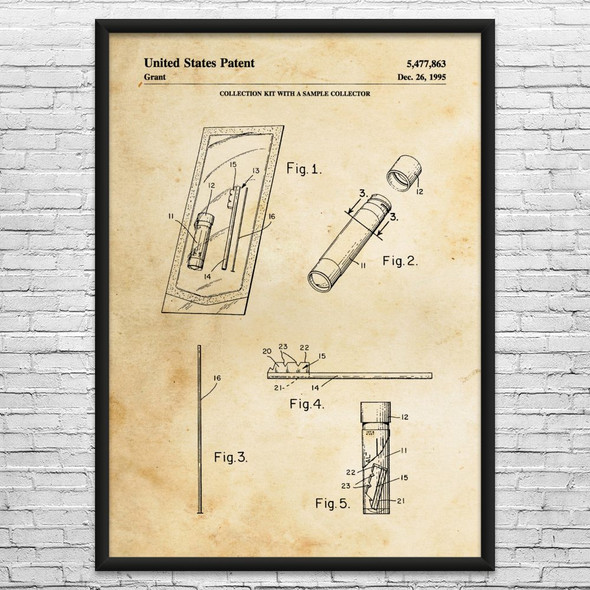 Sample Collector Patent Wall Art