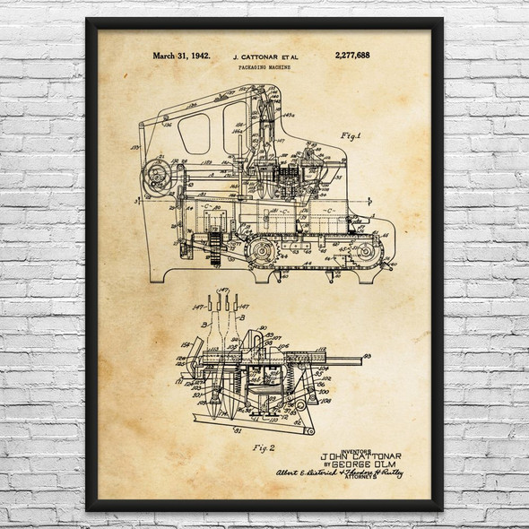 Packaging Machine Patent Wall Art