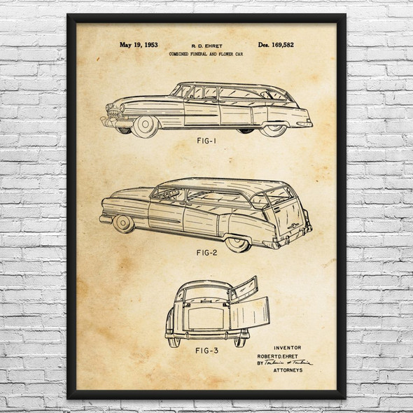 Hearse Patent Wall Art
