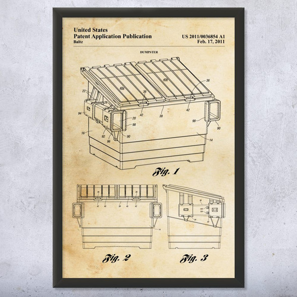 Dumpster Patent Wall Art