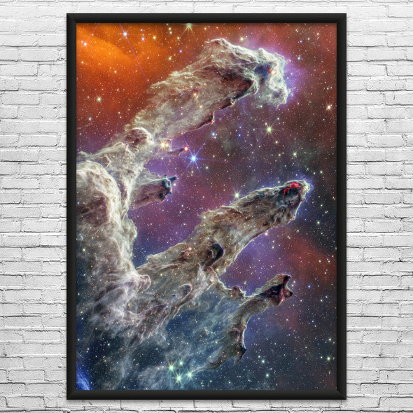 JWST Pillars of Creation Space Wall Art JWST Pillars of Creation Space Wall Art