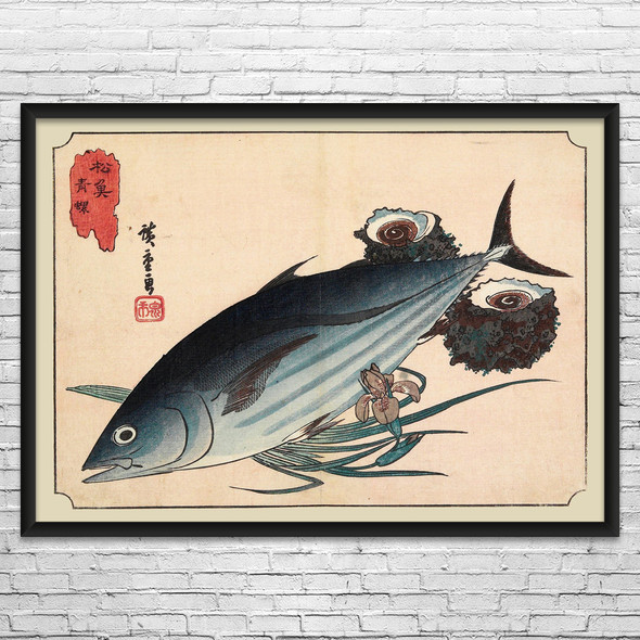 Bonito & Top Shells Ukiyo-e Wall Art