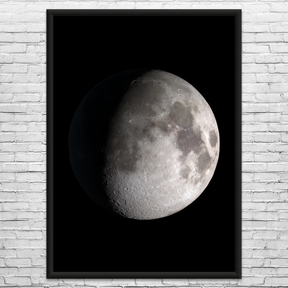 Waxing Gibbous Moon Space Wall Art
