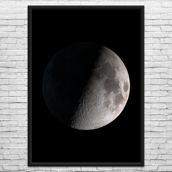 First Quarter Moon Space Wall Art