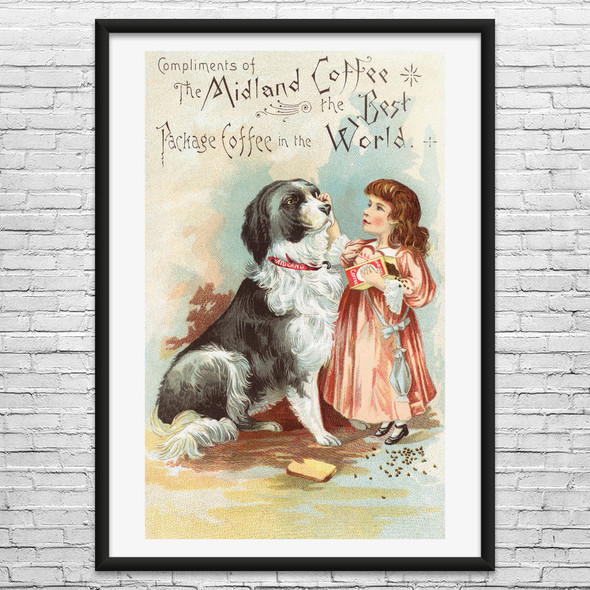 Midland Coffee Vintage Ad Wall Art