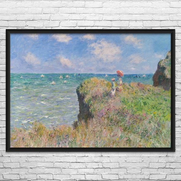 Monet Cliff Walk at Pourville Art Print
