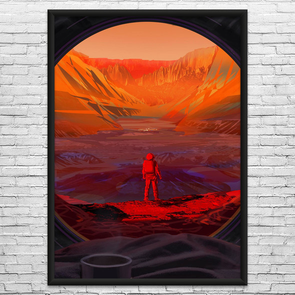 Astronaut on Mars Space Tourism Wall Art