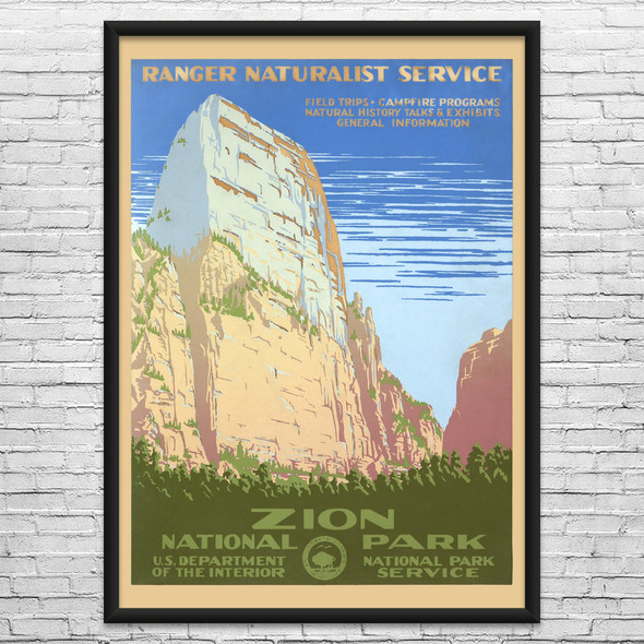 Zion Park WPA Poster Art Zion Park WPA Poster Art