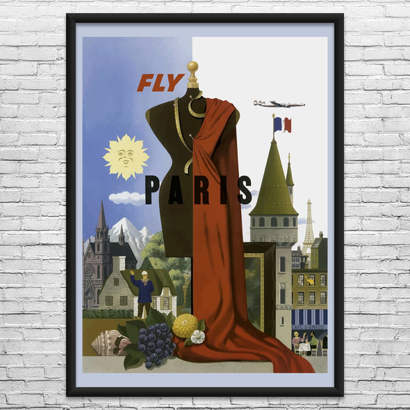 Paris Vintage Travel Art