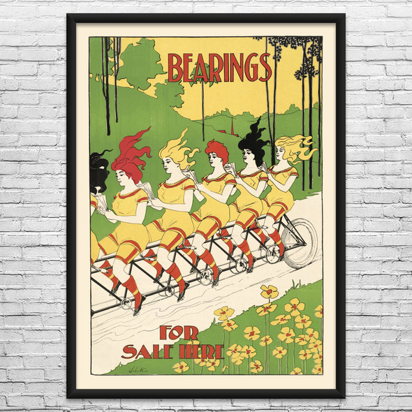 Bicycle Bearings Vintage Ad Wall Art