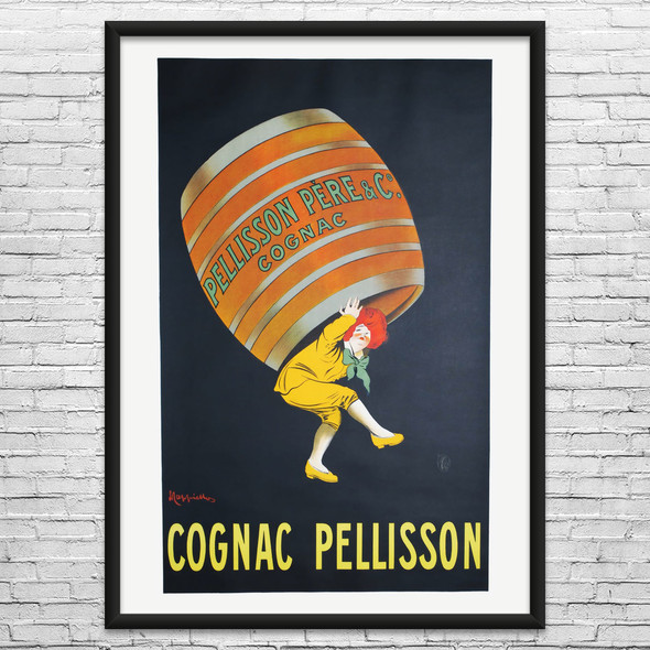 Cognac Pellisson Cask Vintage Ad Wall Art