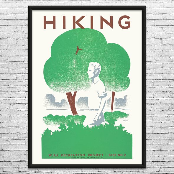 Hiking WPA Poster Art Hiking WPA Poster Art