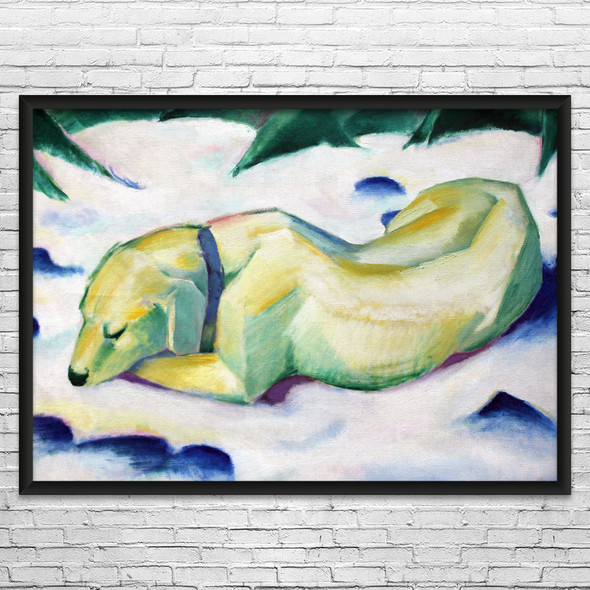 Franz Marc Dog Lying in Snow Art Print