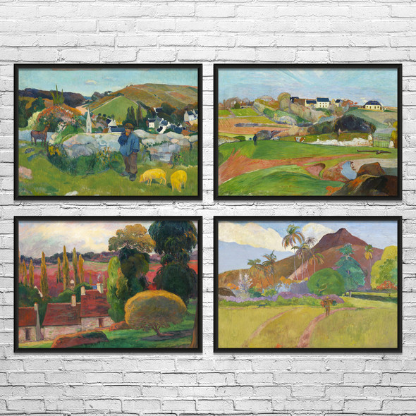 Paul Gauguin Landscapes Art Prints Set of 4