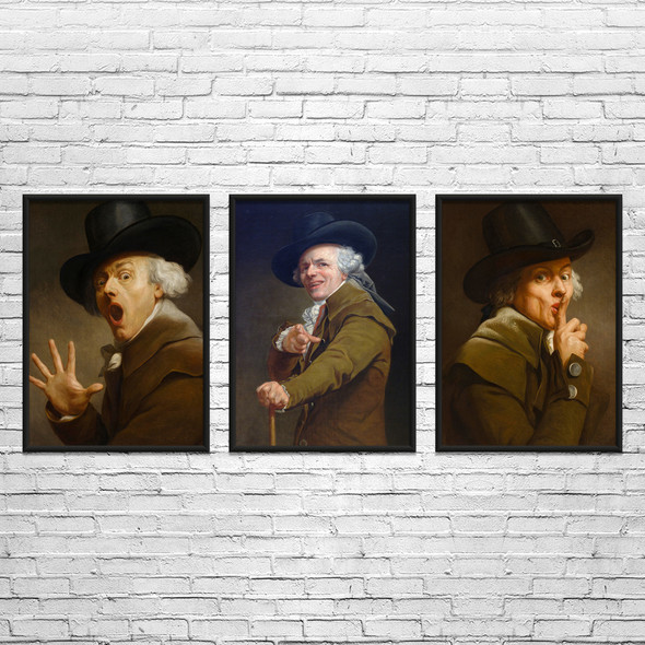 Joseph Ducreux Portrait Art Prints Set of 3