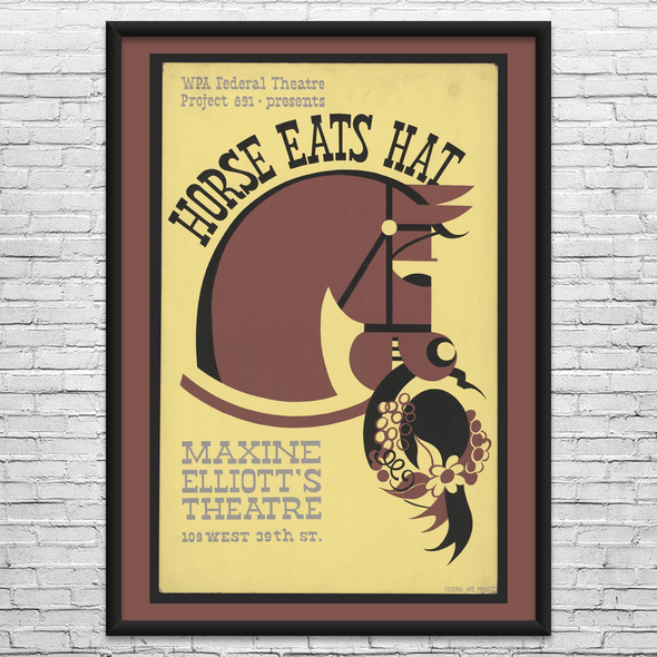 Horse Eats Hat Theater WPA Poster Art