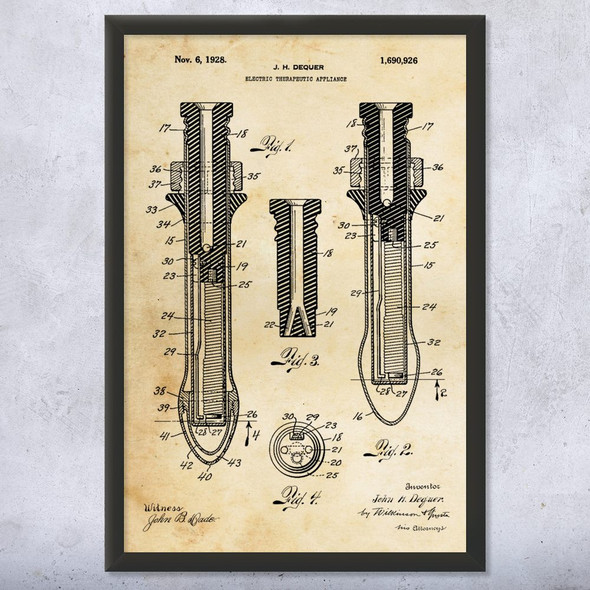 Vibrator Patent Wall Art