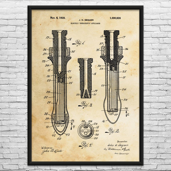 Vibrator Patent Wall Art