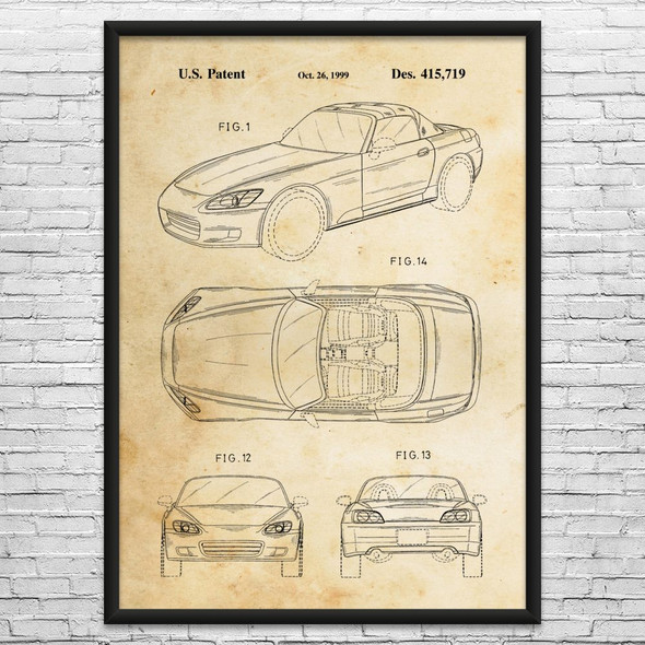 S2000 Patent Wall Art