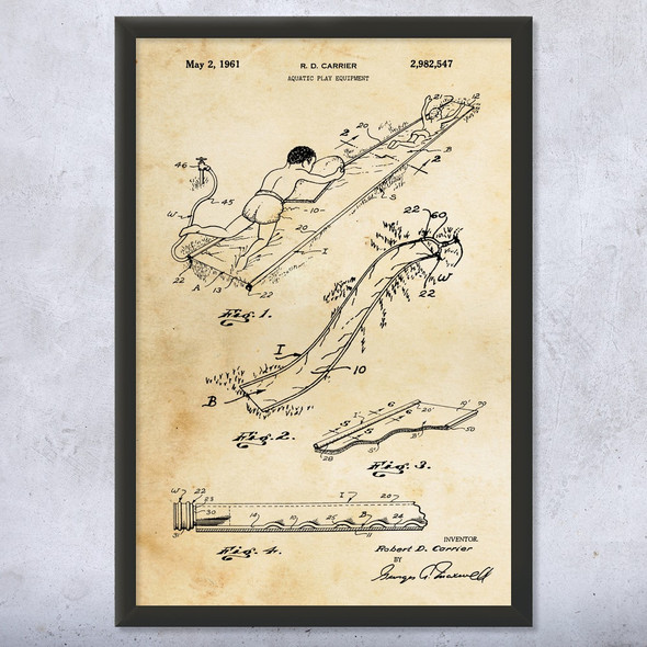 Slip & Slide Patent Wall Art