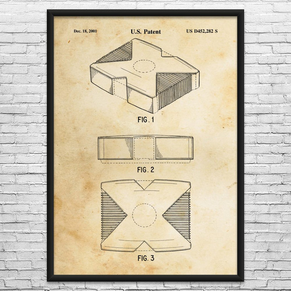 X Box Console Patent Wall Art