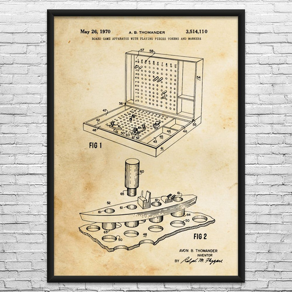 Battleship Game Patent Wall Art