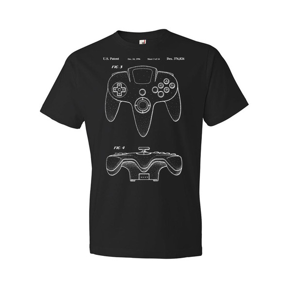Nintendo 64 Controller Patent T-Shirt